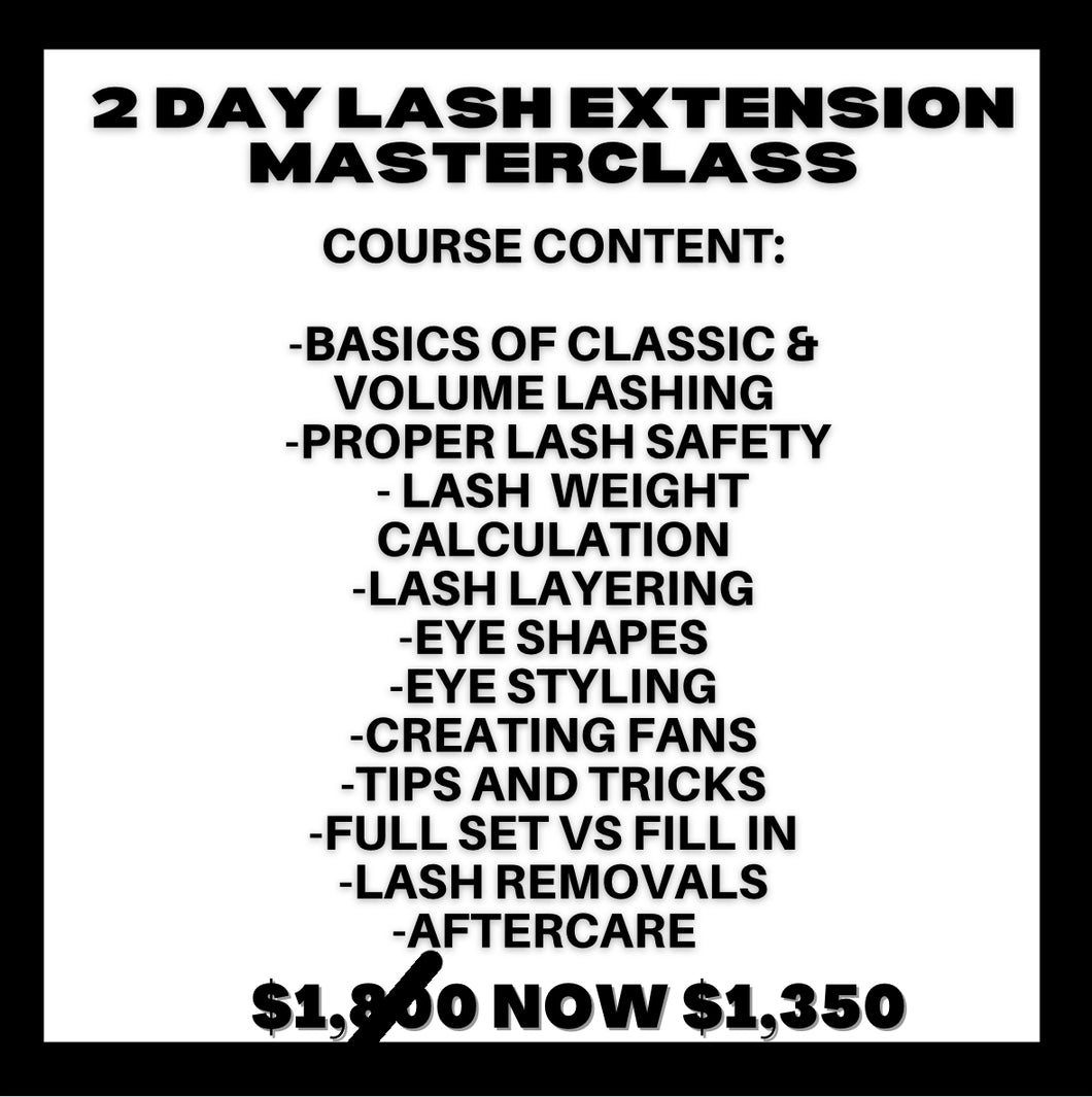 2 Day Lash Extension Course